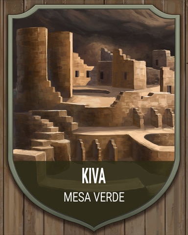 Mesa Verde Kiva National Parks Badge - First Class Solitaire HD