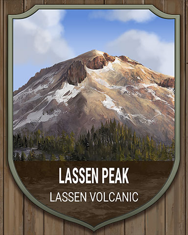 Lassen Volcanic Peak National Parks Badge - Canasta HD