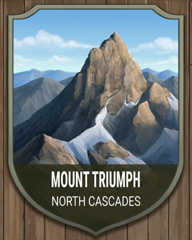 North Cascades Mount Triumph National Parks Badge - Mahjong Safari HD