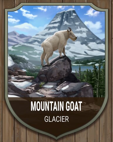 Glacier Mountain Goat National Parks Badge - Rainy Day Spider Solitaire HD