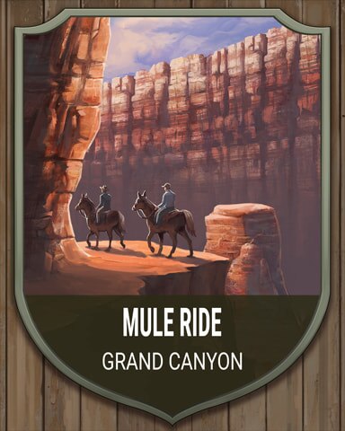 Grand Canyon Mule Ride National Parks Badge - Jungle Gin HD