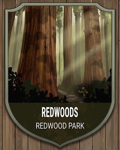 Redwood Park Trees National Parks Badge - Tri-Peaks Solitaire HD