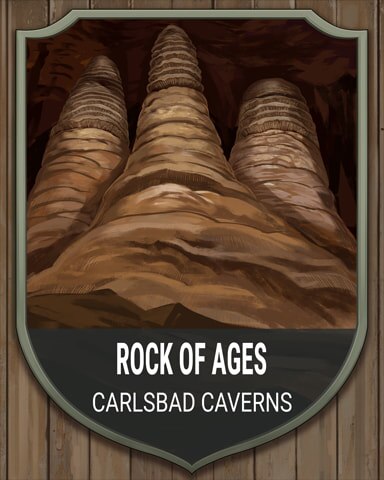 Carlsbad Caverns Rock Of Ages National Parks Badge - First Class Solitaire HD