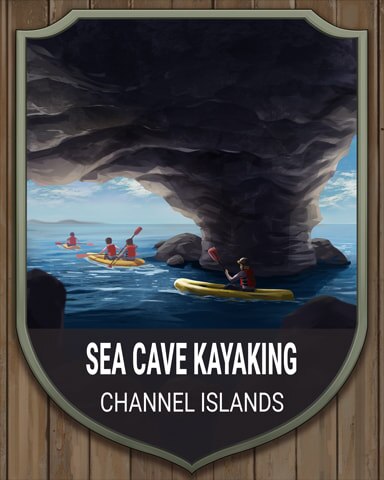 Channel Islands Sea Cave Kayaking National Parks Badge - Tri-Peaks Solitaire HD