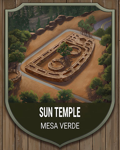 Mesa Verde Sun Temple National Parks Badge - Tri-Peaks Solitaire HD