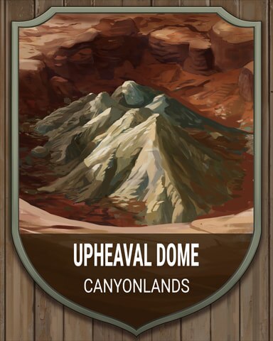 Canyonlands Upheaval Dome National Parks Badge - Jet Set Solitaire