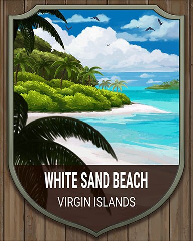 Virgin Islands White Sand Beach National Parks Badge - First Class Solitaire HD