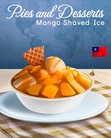 Mango Shaved Ice Pies And Desserts Badge - Spades HD