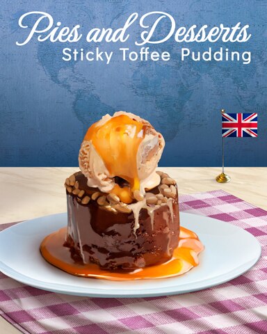 Sticky Toffee Pudding Pies And Desserts Badge - Tri-Peaks Solitaire HD