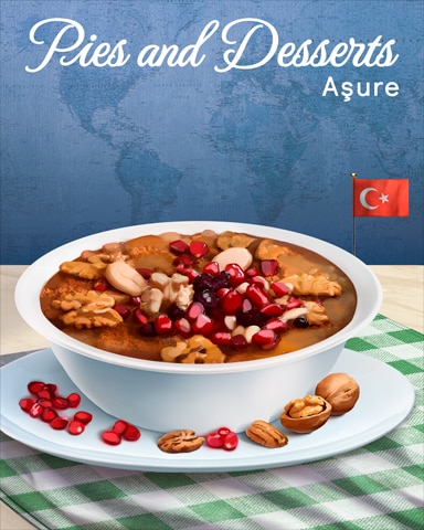 Aşure Pies And Desserts Badge - Mahjong Garden HD