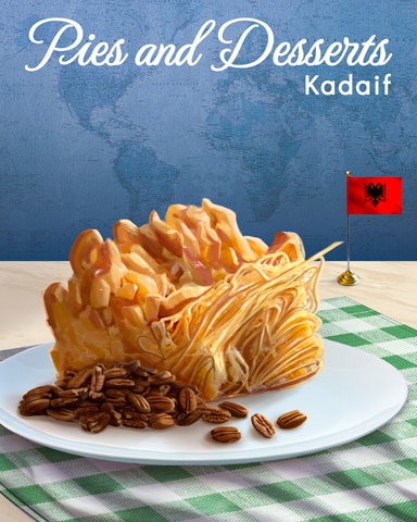 Kadaif Pies And Desserts Badge - Mahjong Safari HD