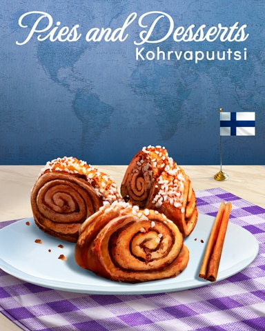 Kohrvapuusti Pies And Desserts Badge - Word Whomp HD