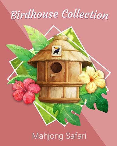 Thatch Hut Birdhouse Badge - Mahjong Safari HD