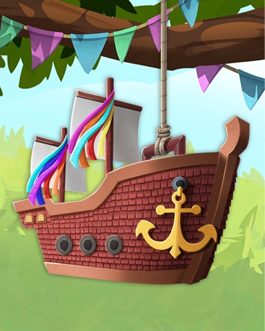 Pirate Ship Pogo Pinatas Badge - First Class Solitaire HD Pirate Ship Pogo Pinatas Badge - First Class Solitaire HD