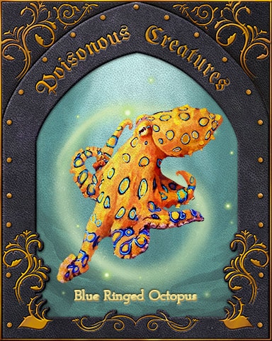 Blue-Ringed Octopus Poisonous Creatures Badge - Claire Hart: Secret In The Shadows