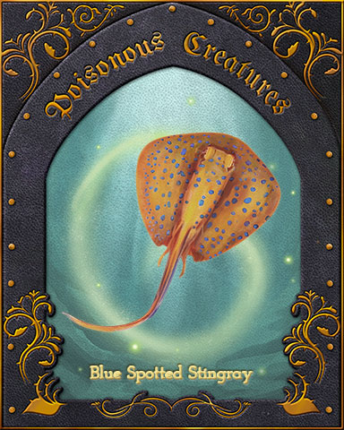 Blue-Spotted Stingray Poisonous Creatures Badge - Canasta HD