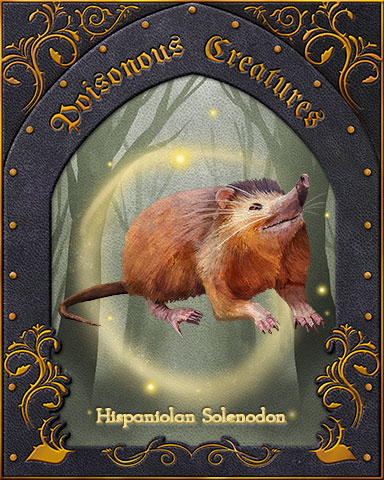 Hispaniolan Solenodon Poisonous Creatures Badge - Word Whomp HD