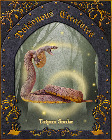 Taipan Snake Poisonous Creatures Badge - Poppit! Bingo