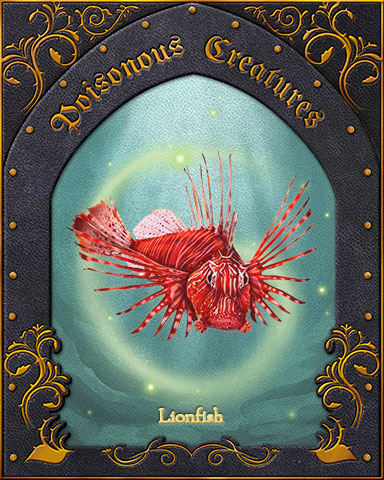 Lionfish Poisonous Creatures Badge - Jigsaw Treasure Hunter HD