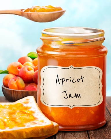 Apricot Jams And Preserves Badge - Snowbird Solitaire