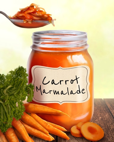 Carrot Marmalade Jams And Preserves Badge - Pogo™ Slots
