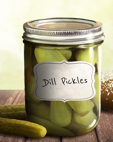 Dill Pickles Jams And Preserves Badge - Word Search Daily HD
