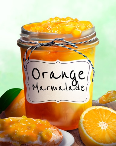 Orange Marmalade Jams And Preserves Badge - Mahjong Safari HD
