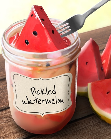 Pickled Watermelon Jams And Preserves Badge - Word Whomp HD