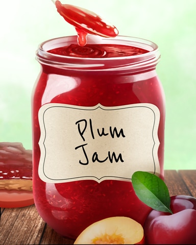 Plum Jams And Preserves Badge - Mahjong Garden HD
