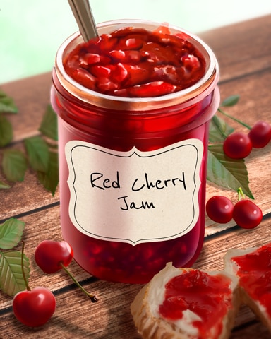 Red Cherry Jams And Preserves Badge - Dice City Roller HD