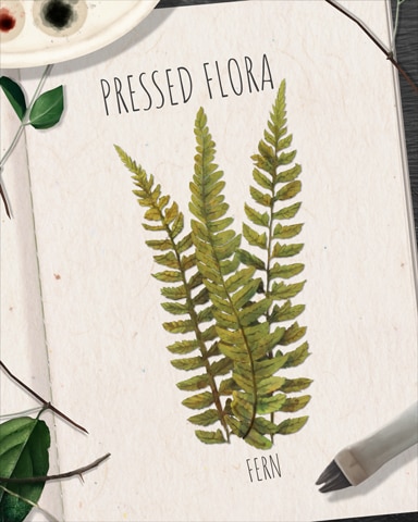 Fern Pressed Flora Badge - StoryQuest