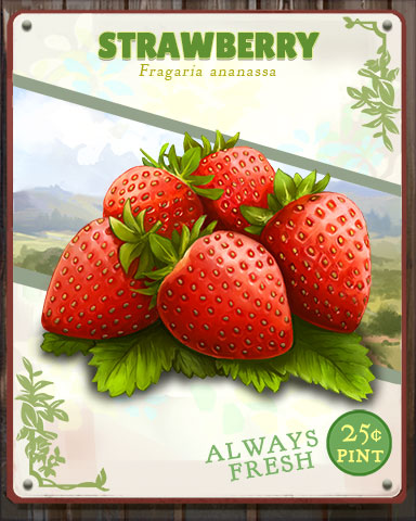 Strawberry Produce Badge - First Class Solitaire HD
