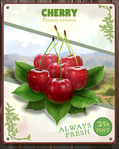 Cherry Produce Badge - Mahjong Garden HD