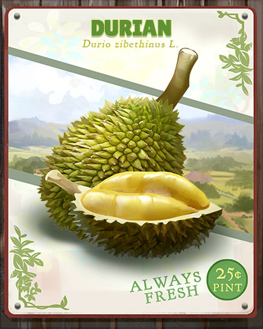 Durian Produce Badge - Word Whomp HD