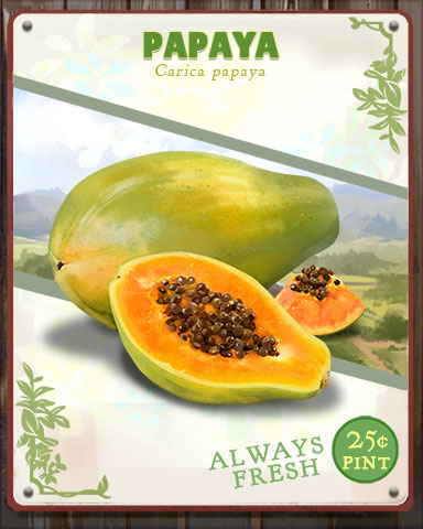 Papaya Produce Badge - Quinn's Aquarium