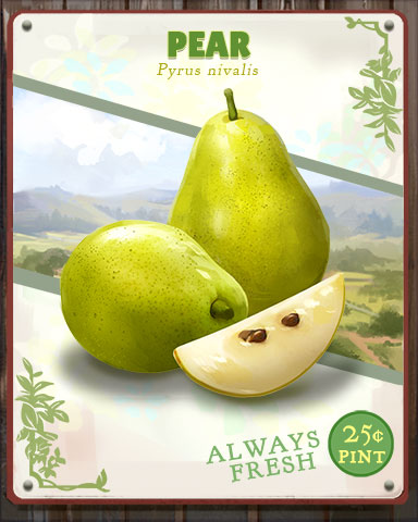 Pear Produce Badge - Poppit! Bingo