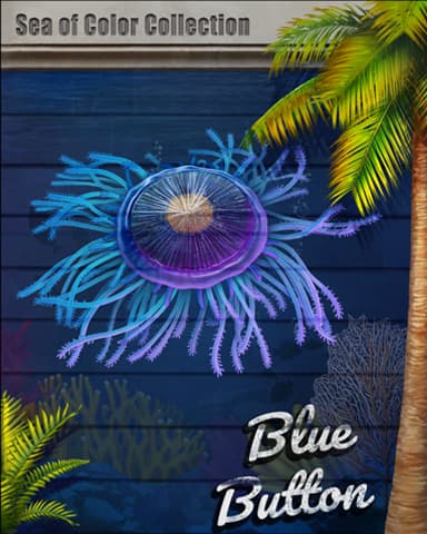 Blue Button Jellyfish Sea Of Color Badge - Poppit! Bingo
