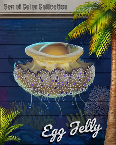 Egg Jellyfish Sea Of Color Badge - Payday Freecell HD