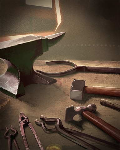 Blacksmiths Tools Ships Ahoy Badge - First Class Solitaire HD Blacksmiths Tools Ships Ahoy Badge - First Class Solitaire HD
