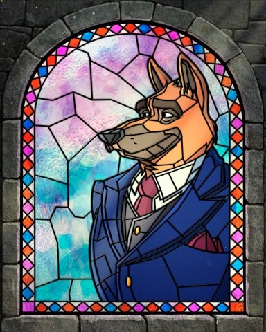 Spades Stained Glass Badge - World Class Solitaire HD