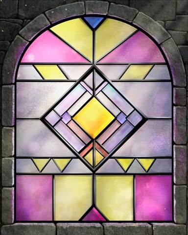 First Geometric Pattern Stained Glass Badge - Pogo™ Slots