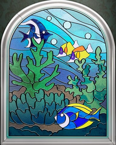 Cool Reef Stained Glass Badge - MONOPOLY Sudoku