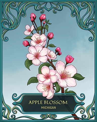 Michigan State Flowers Badge - Poppit! Bingo