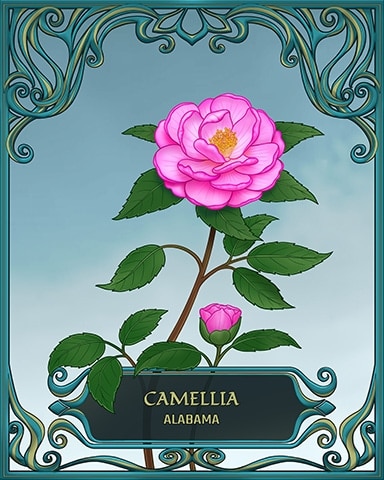Alabama State Flowers Badge - Canasta HD Alabama State Flowers Badge - Canasta HD