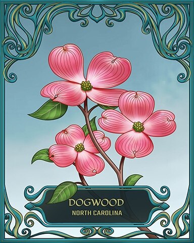 North Carolina State Flowers Badge - Lucky Cat Bingo North Carolina State Flowers Badge - Lucky Cat Bingo