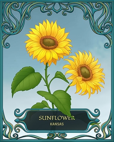 Kansas State Flowers Badge - Mahjong Garden HD