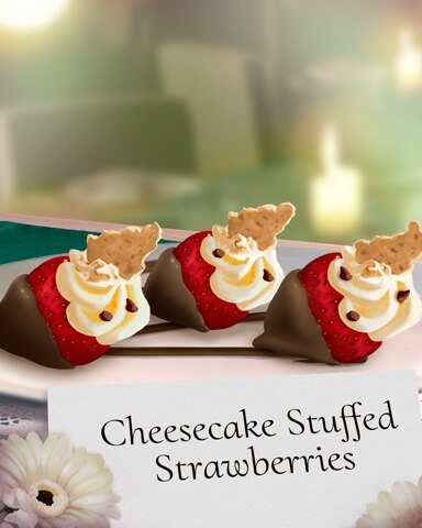Cheesecake Strawberries Sweets For My Sweets Badge - Crossword Cove HD