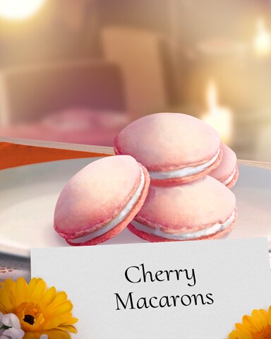 Cherry Macaron Sweets For My Sweet Badge - Pogo™ Slots