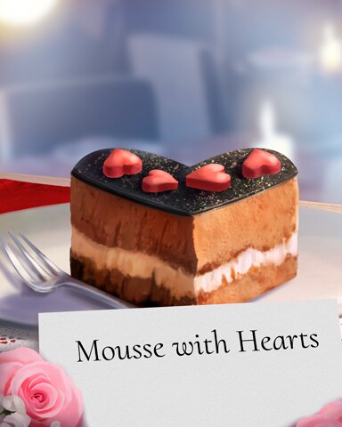 Mousse Hearts Sweets For My Sweet Badge - Pogo™ Slots