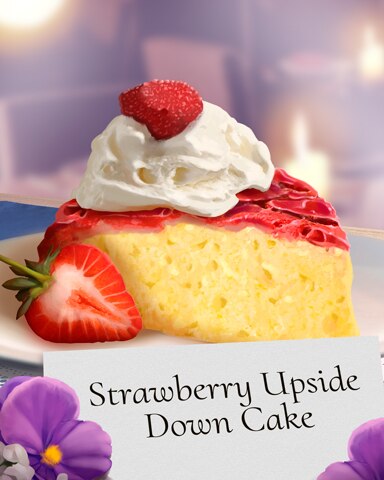 Strawberry Upside Down Cake Sweets For My Sweet Badge - First Class Solitaire HD